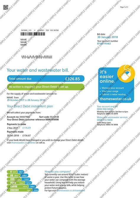 thames water average monthly bill